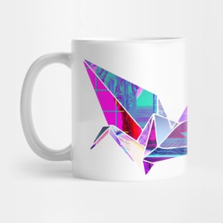 Vaporwave Origami Crane MKIII Mug